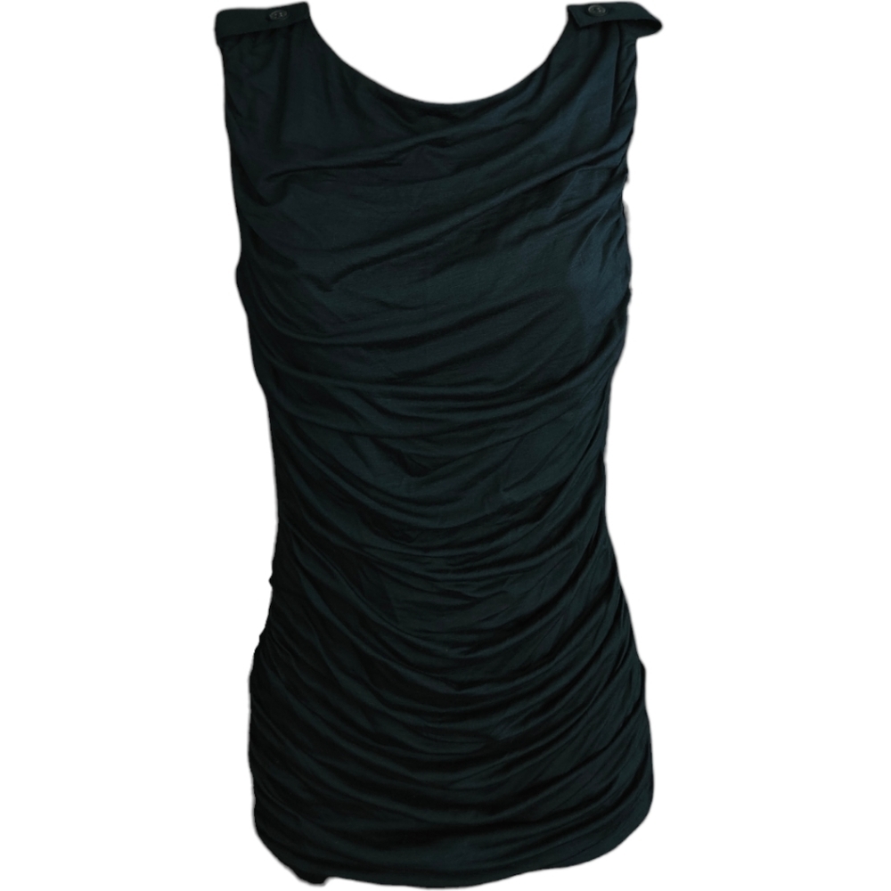 NWT Ann Taylor Shoulder Button Ruffled Tank Top